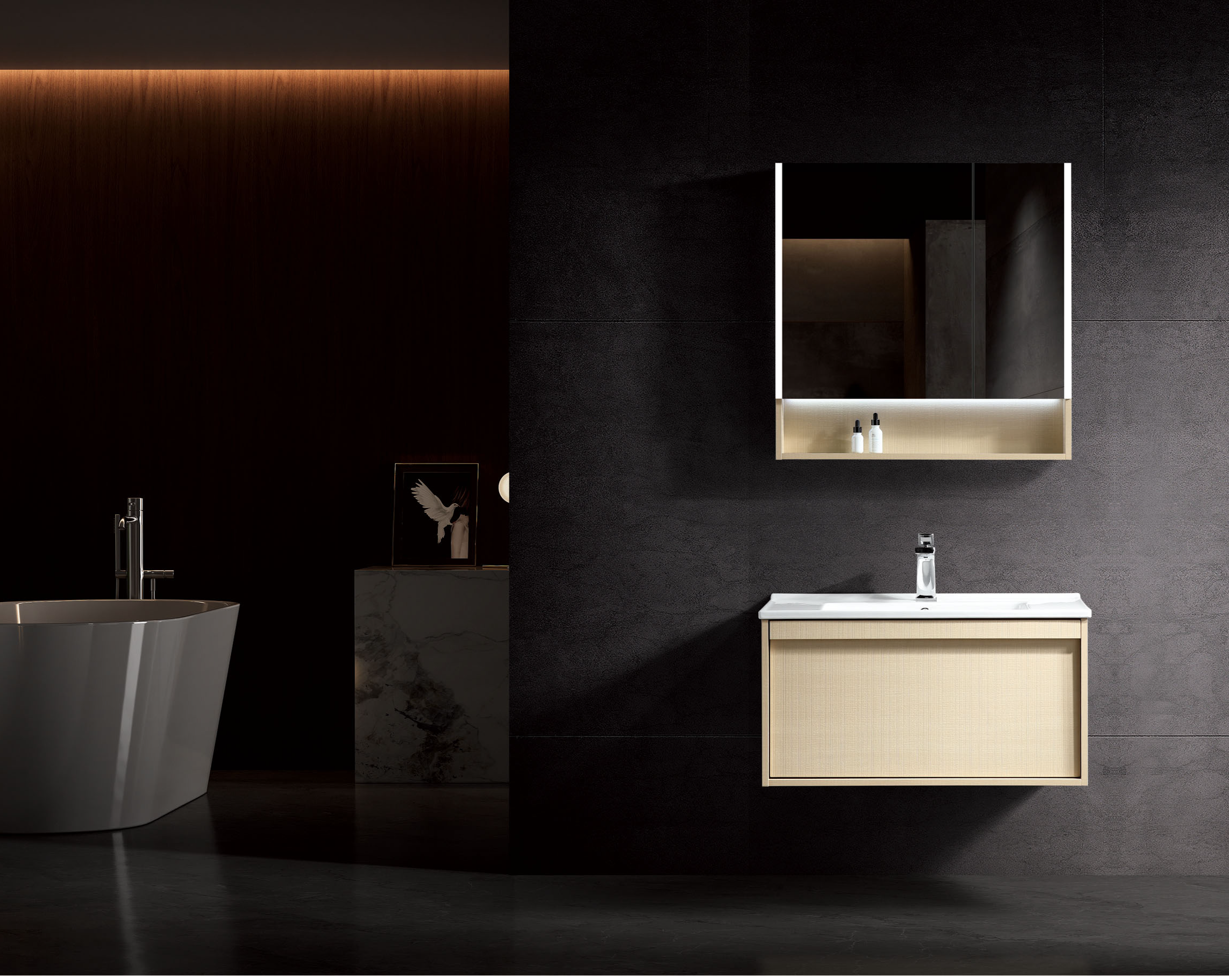 Durable Contemporary Bathroom Cabinets 6
