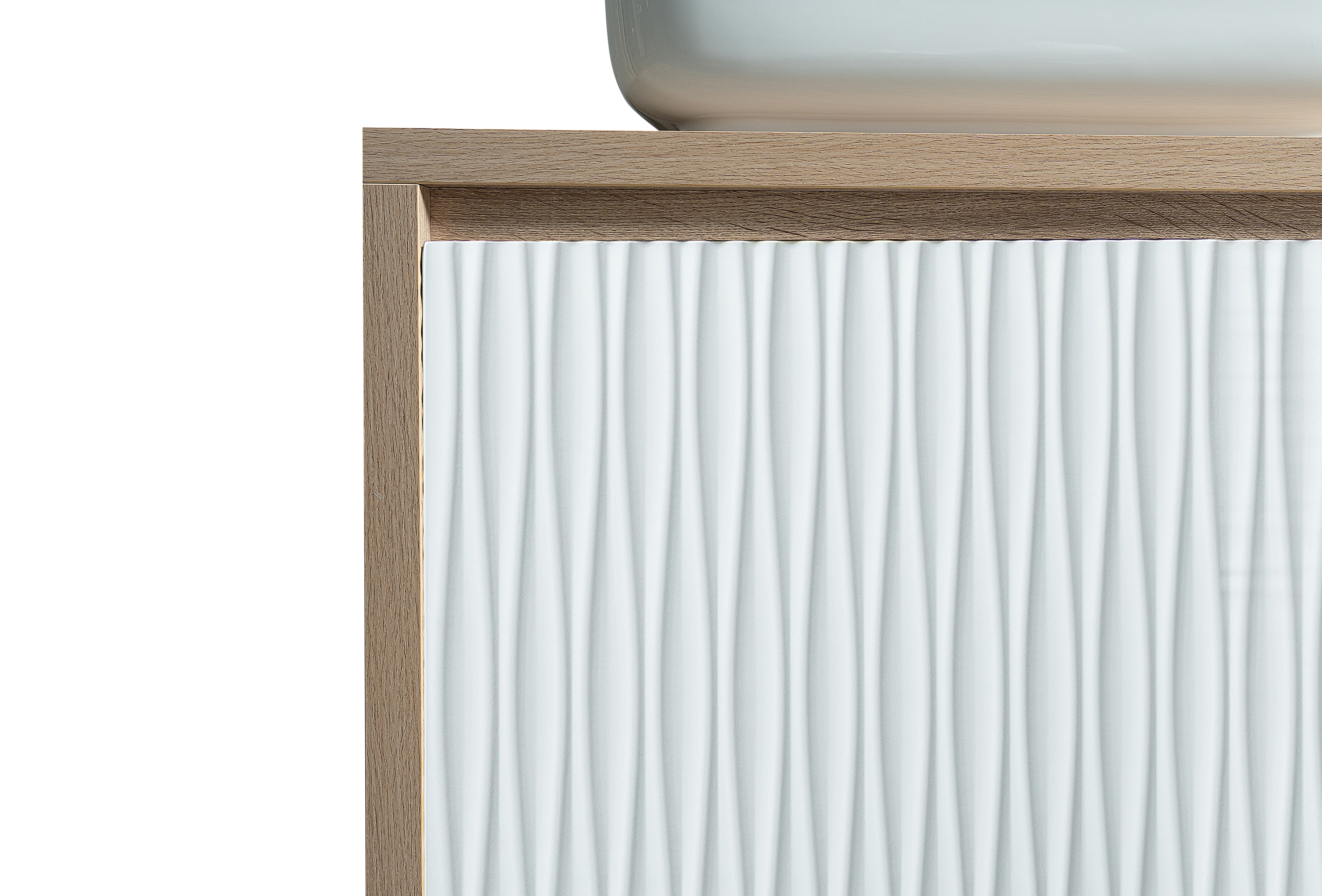 PVC Bathroom Wall Wash Basin Cabinet With hand sweep switch Mirror LY022 2