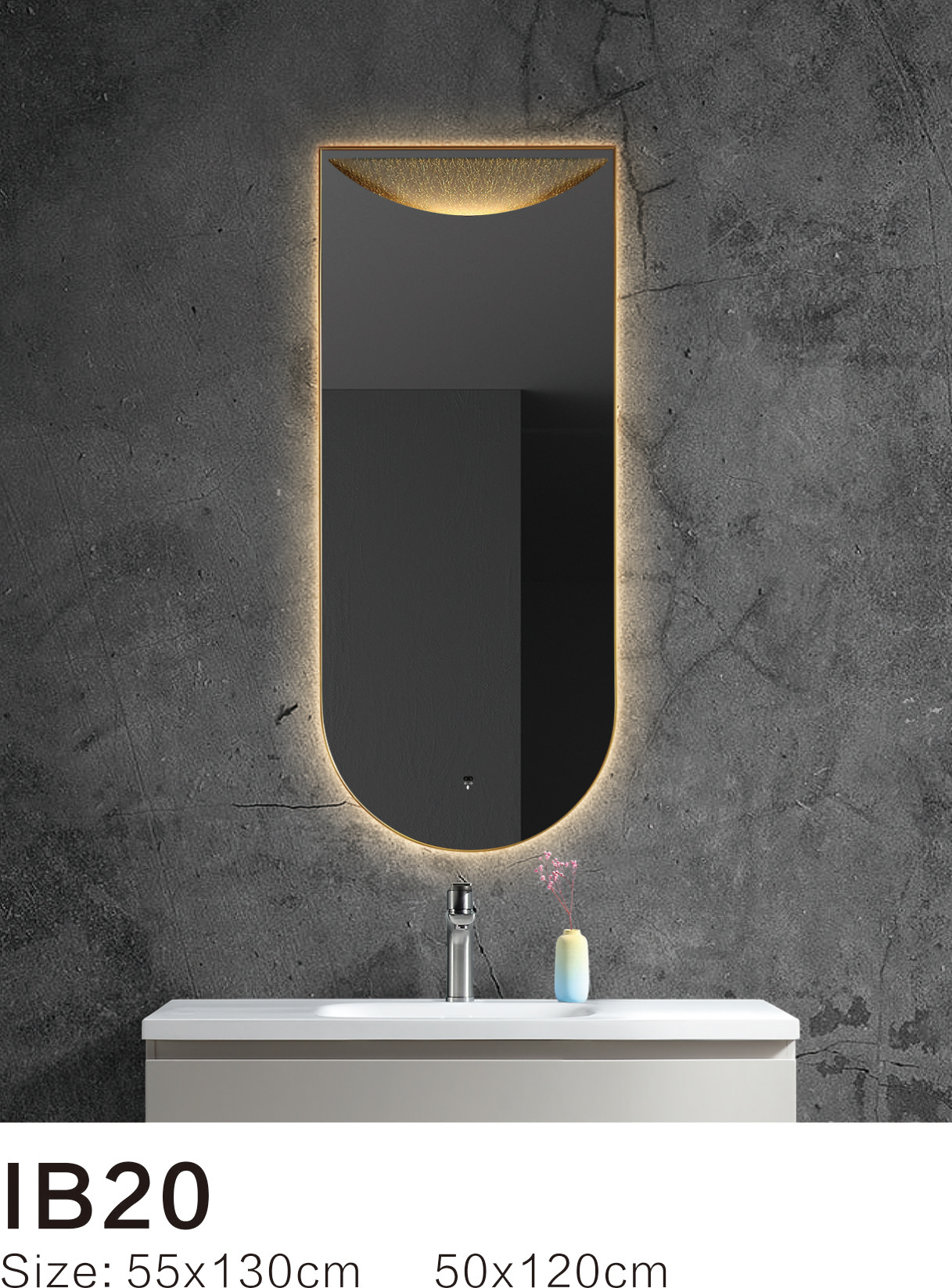 Luxury Gold Framed Full Length LED Mirror IB20