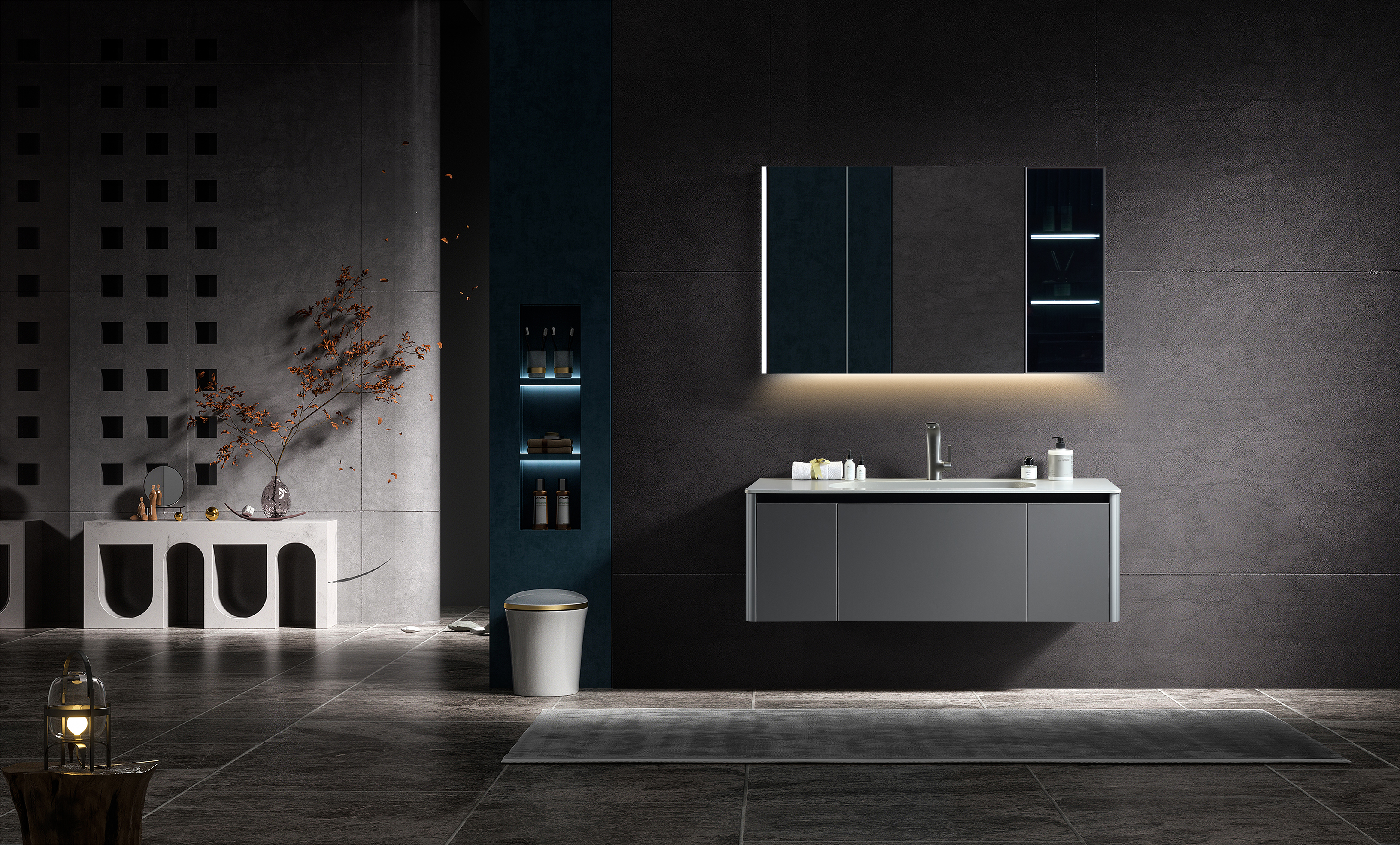 High Quality Bathroom Cabinet with Drawers 6