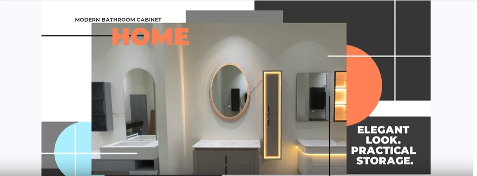 LY017 Modern Bathroom Vanity with LED Mirror & Side Cabinet